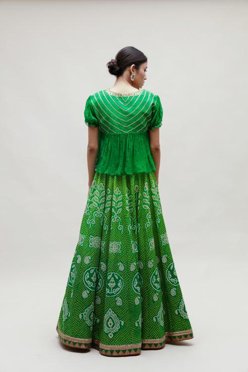 Adya Lehenga - Green