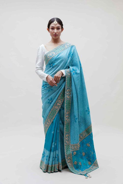 Maya Saree - Blue