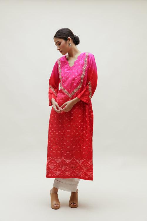 Safa Kurta - Red Rani