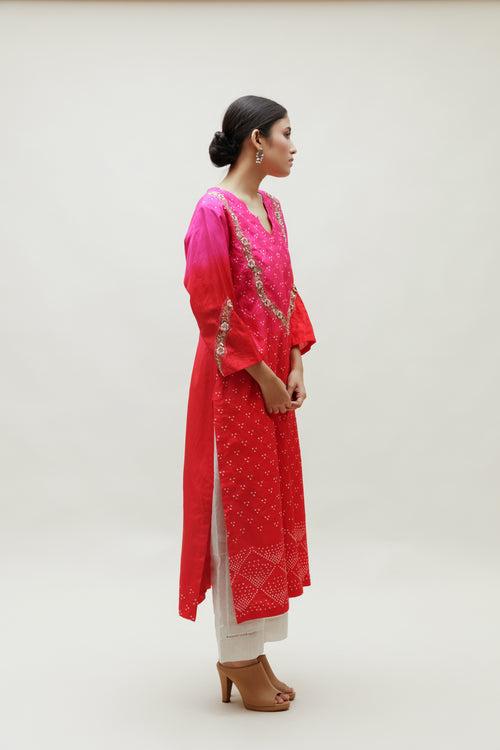 Safa Kurta - Red Rani