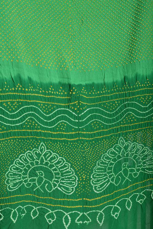 Shaded Green Bandhani Dupatta