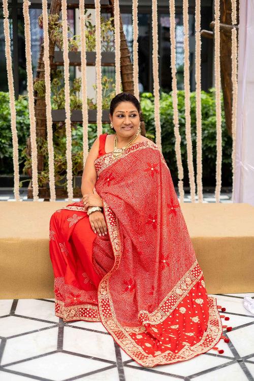 Maya Saree - Red