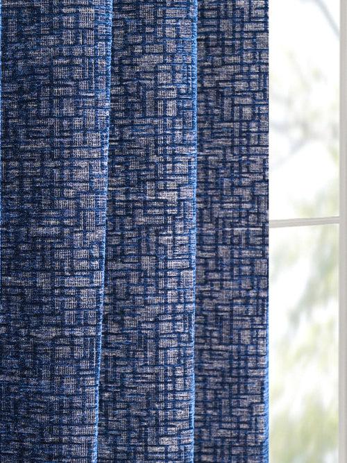 Tic-Tac Woven Chenille Viscose Jacquard Curtains For living room