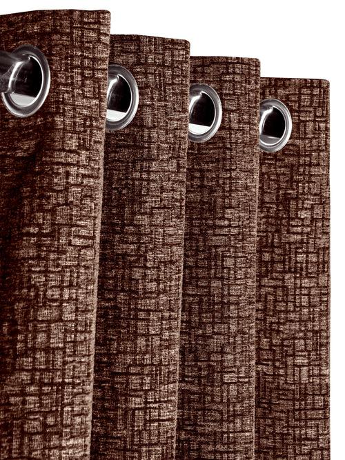 Tic-Tac Woven Chenille Viscose Jacquard Curtains For living room