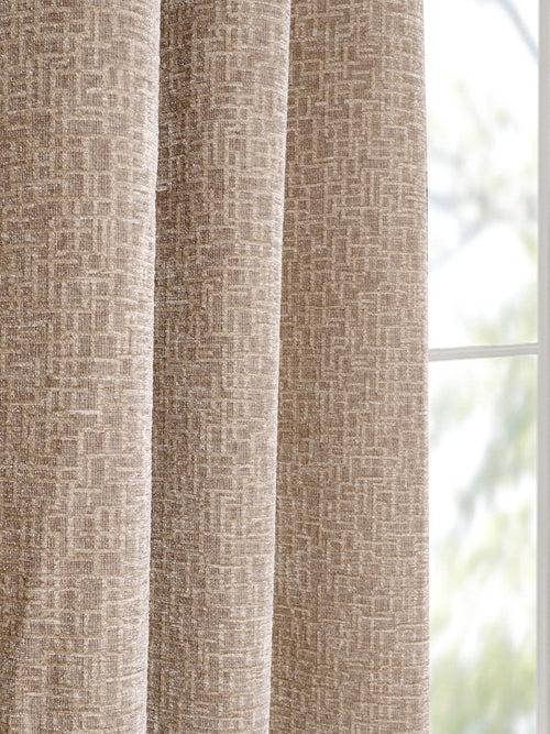 Tic-Tac Woven Chenille Viscose Jacquard Curtains For living room