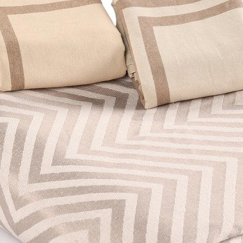 Chevron Damask Cotton Bed Sheet/Cover with 2 Pillow Covers (Gifts)