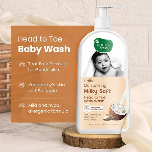 Daily Moisturizing Milky Soft Head to Toe Baby Wash 200ml