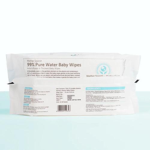 99% Pure Water Unscented Baby Wipes - Super Saver Pack (72 pcs)