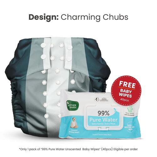 Plant Powered Premium Cloth Diaper for Babies-Charming Chubs