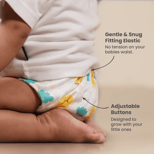 Plant Powered Premium Cloth Diaper for Babies-Mushy Mushroom