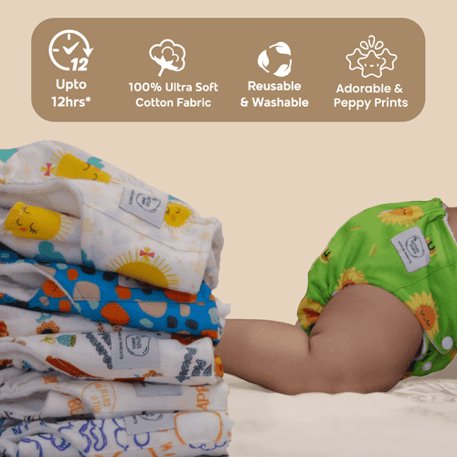 Plant Powered Premium Cloth Diaper for Babies-Diposaurus