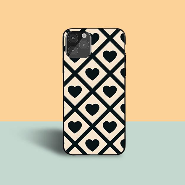 Hearts Printed Protective Case