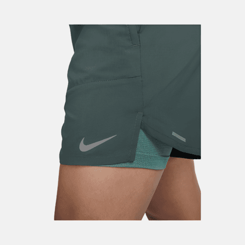 Nike Dri-FIT Stride Men's 18cm (approx.) 2-in-1 Running Shorts -Vintage Green/Bicoastal/Black