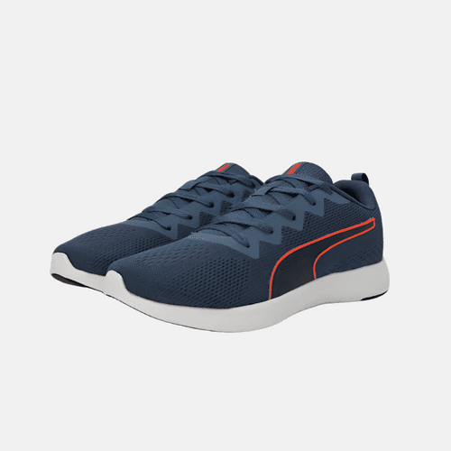 Puma Softride Vital Engineered Mesh Men's Running Shoes -Inky Blue-Persian Blue-Hot Heat