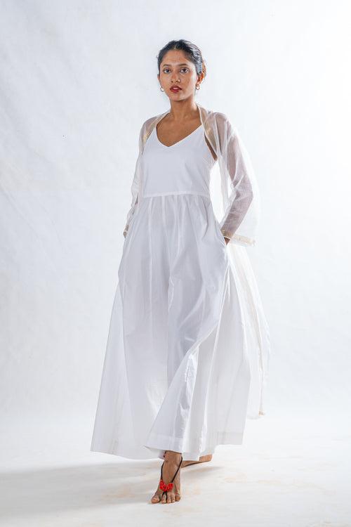 Ember - White Cotton Jumpsuit