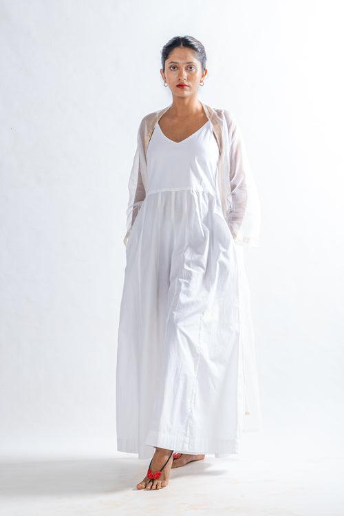 Ember - White Cotton Jumpsuit