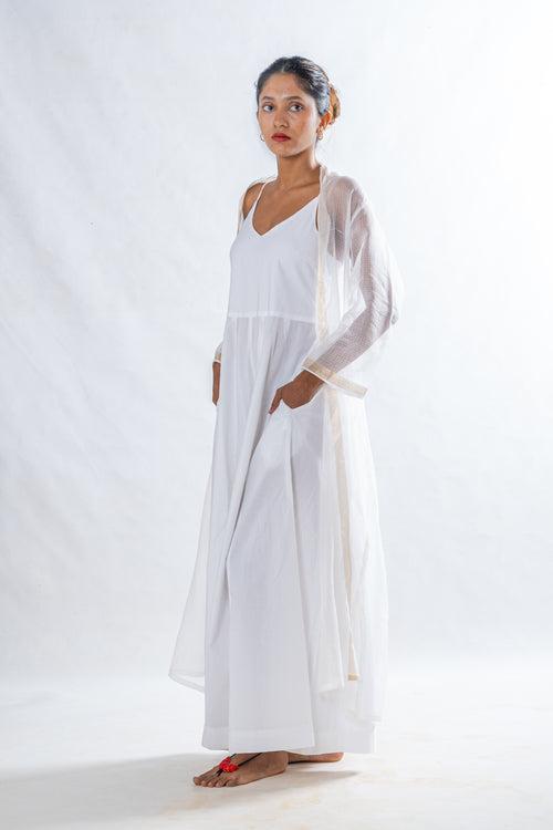 Ember - White Cotton Jumpsuit