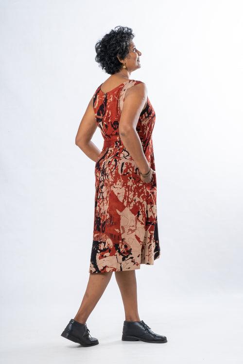 Calligraphy printed dress - NIKITA