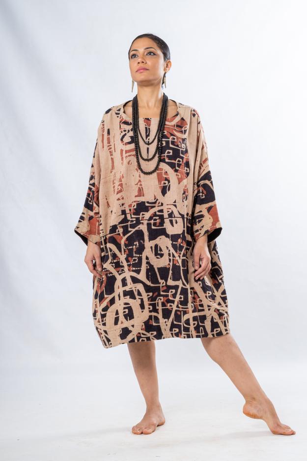 Calligraphy printed dress - MUKTA