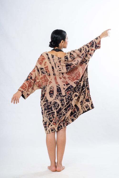 Calligraphy printed dress - MUKTA