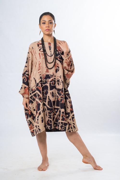 Calligraphy printed dress - MUKTA