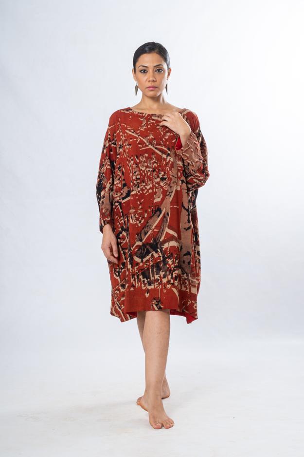 Calligraphy printed dress - MUKTA