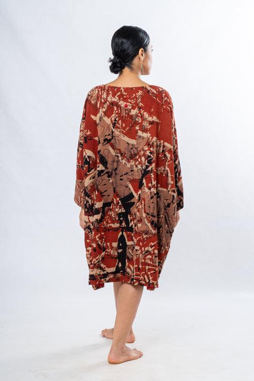 Calligraphy printed dress - MUKTA