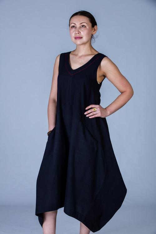 Black Organic cotton Dress - INES