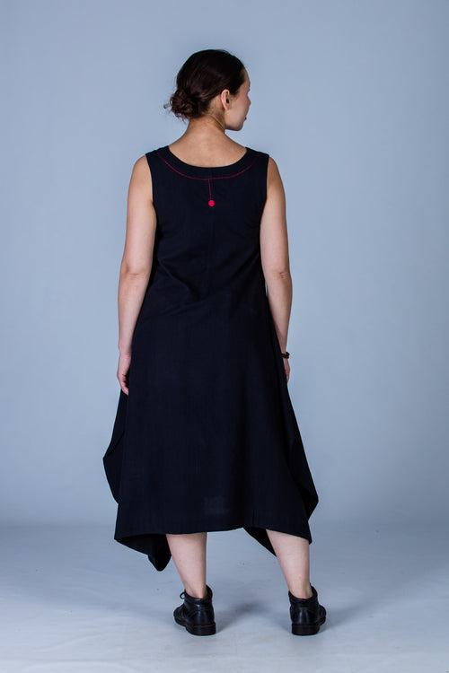 Black Organic cotton Dress - INES