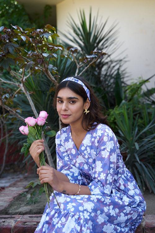 Lavender Rose Floral Dress