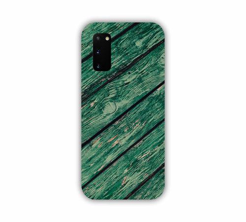 Green Wooden Texture Design Samsung S20 Mobile Case