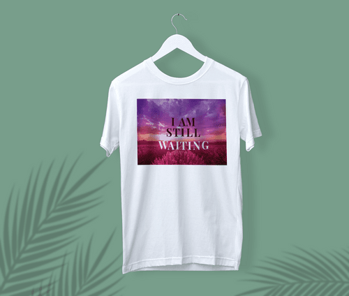 Unisex Round Neck T-shirt, "I Am Still Waiting" Printed half sleeves Regular Fit T-shirt