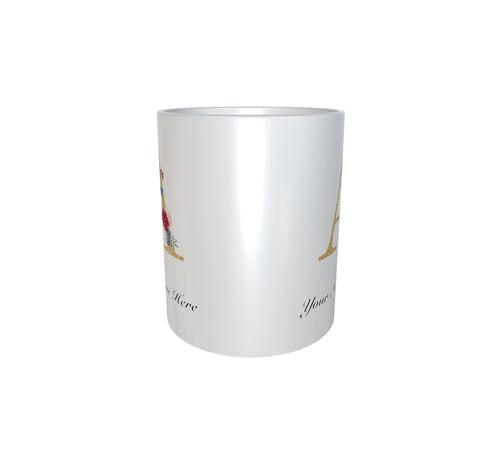 Glitter Alphabet White Mug