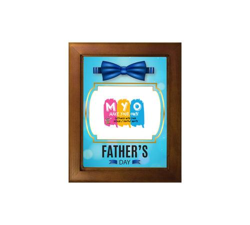 Personalised and Customised Happy Father's Day Ceramic Tile With Wooden Frame