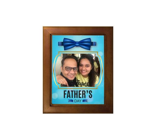 Personalised and Customised Happy Father's Day Ceramic Tile With Wooden Frame