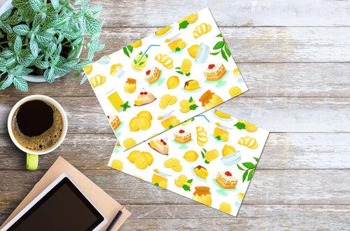 Set of 2 Lemon Fruits Food Pattern MDF Table Mat