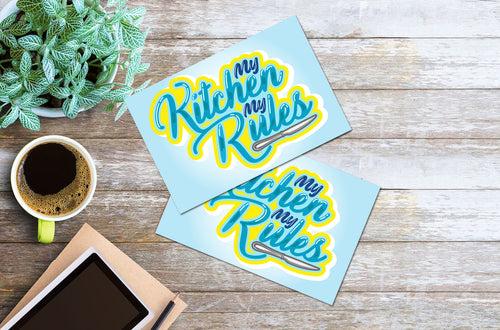 Set of 2 My Kitchen My Rules MDF Table Mat