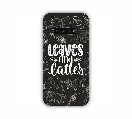 Leaves And Lattes Black Texture Samsung S10 Mobile Case
