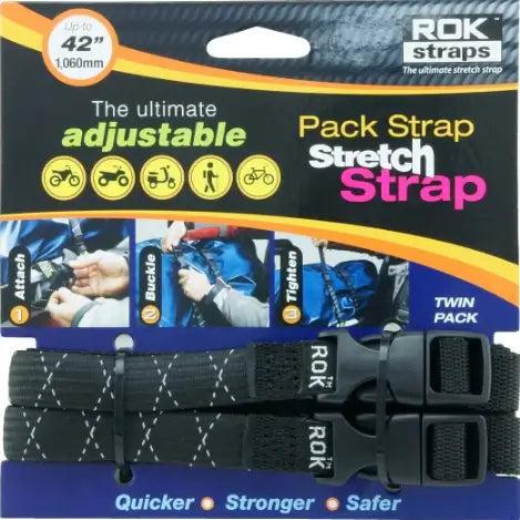 ROK Straps 16mm Adjustable Black Reflective