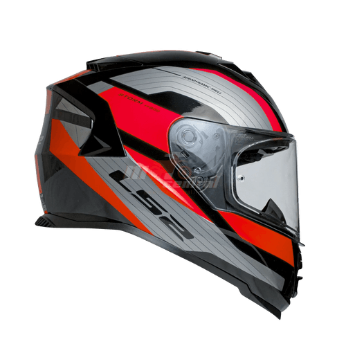 LS2 FF800 Storm 2 Rocker Silver Red Helmet