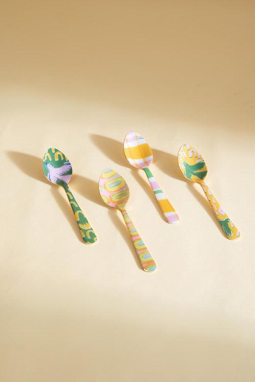 Summer Squares Dessert Spoon Set