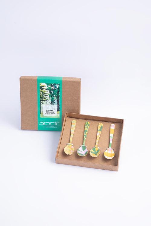 Summer Squares Dessert Spoon Set