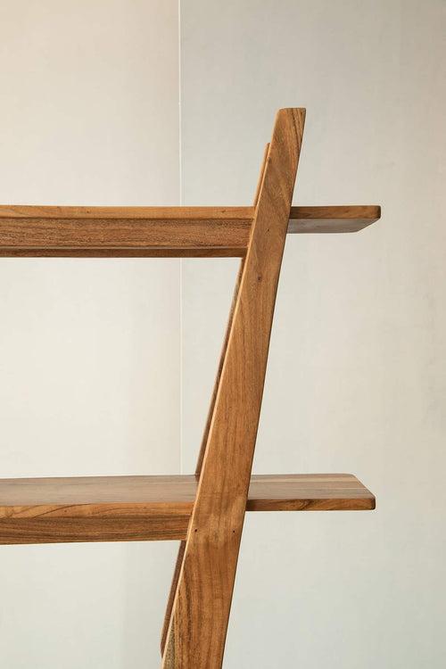 Boomerang Acacia Wood Bookshelf