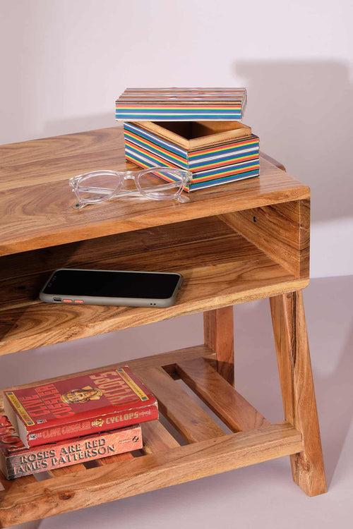 Holle Acacia Wood Bedside Table