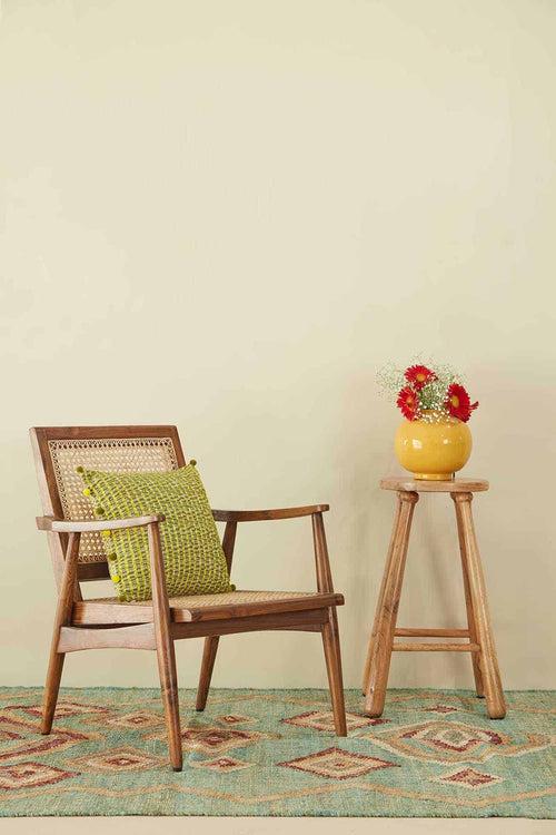 Sinni Teak Wood And Wicker Armchair