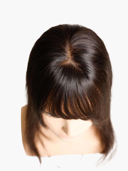 2.5x4'' Silk Hair Topper With Bangs