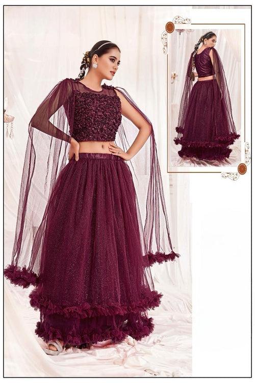 Ruffle Style Readymade Lehenga