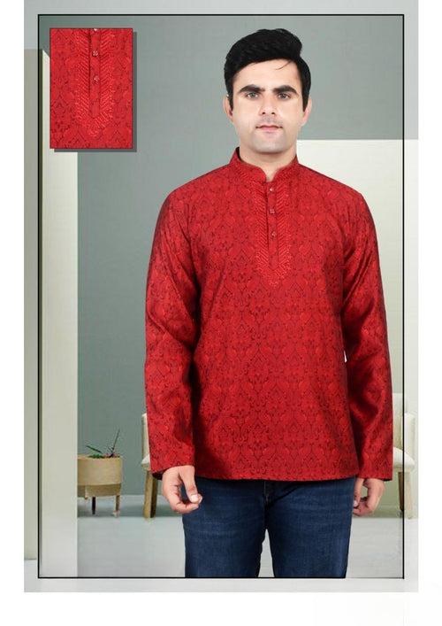 Men's Brocade Silk Kurta