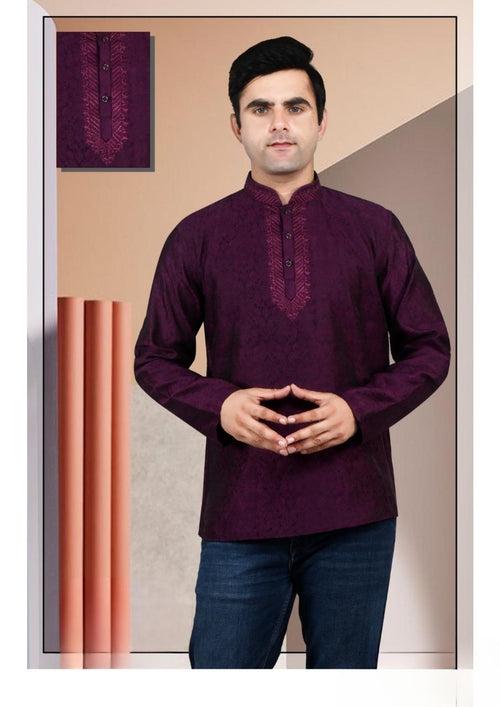 Men's Brocade Silk Kurta