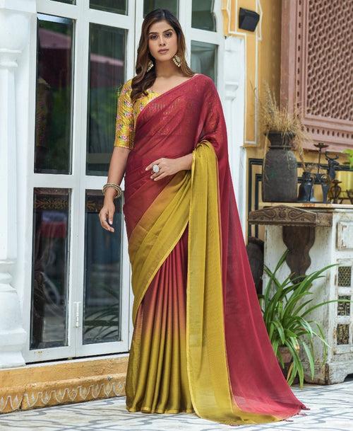 Shaded Pure Chiffon Saree